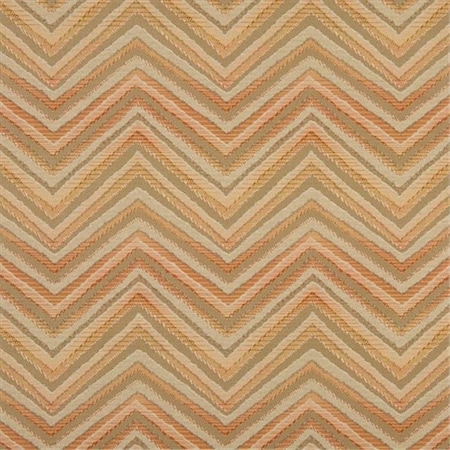 Designer Fabrics Designer Fabrics K0105A 54 in. Wide Orange; Taupe And Beige Chevron Woven Solution Dyed Indoor & Outdoor Upholstery Fabric K0105A